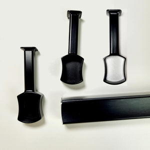 Signature 6ft Matte Black Under Shelf Rod Kit