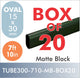 Box of 20, 7ft 10in Oval Aluminum Closet Rod, Matte Black