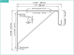 Oval Polished Brass Shelf & Rod Bracket