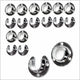 Flange Value Pack #1 - TUBE200FL-VAL#1 - 9 SETS Polished Chrome Flanges