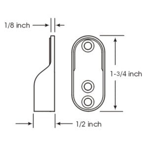 Oval Closet Rod Flange, Oil Rubbed Bronze