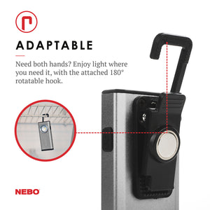 nebo flashlight 6694 Nebo 500-Lumen Rechargeable LED Work Flashlight