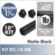 18" Matte Black Round 1 5/16 Rod kit