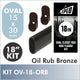 18" Oil Rubbed Bronze Oval Rod Kit