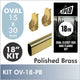 18" Polished Brass Oval Rod Kit