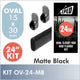 24" Matte Black Oval Rod Kit