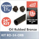 24" Oil Rubbed Bronze Round 1 5/16 Rod Kit