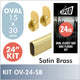 24" Satin Brass Oval Rod Kit