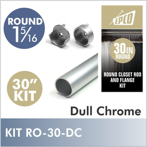 30 Inch Dull Chrome Round 1 5/16 Rod Kit