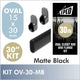 30" Matte Black Oval Rod Kit