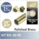 30" Polished Brass Round 1 5/16 Rod Kit