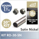 30 Inch Satin Nickel Round 1 5/16 Rod Kit