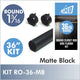 36 Inch Matte Black Round 1 5/16 Rod Kit