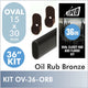 36 Inch Oil Rubbed Bronze Oval Rod Kit