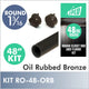 48 Inch Oil Rubbed Bronze Round 1 5/16 Rod Kit