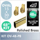 48 Inch Polished Brass Oval Rod Kit