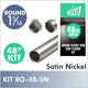 48 Inch Satin Nickel Round 1 5/16 Rod Kit