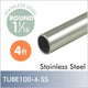 Stainless steel closet rod, 4ft