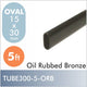 5ft Oval Closet Rod, Oil Rubbed Bronze