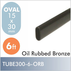 6ft Oval Closet Rod, Oil Rubbed Bronze