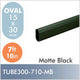 7ft 10 Oval Aluminum Closet Rod, Matte Black