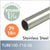 Stainless steel closet rod, 7ft 10in