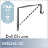 Shelf & Rod Bracket for oval rod, Dull Chrome