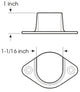 Open Flange for 1-1-16" Diameter Rod, PC