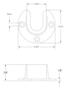 Flange Value Pack #1 - TUBE200FL-VAL#1 - 9 SETS Polished Chrome Flanges