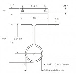 Round Dull Chrome 1-1-16" Center Support