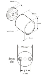Dull Chrome Invisible Flange for 1-1-16''