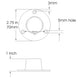 Closed Flange for 1-5-16" Diameter Rod, Satin Brass