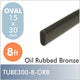 8ft Oval Closet Rod, Oil Rubbed Bronze, Aluminum