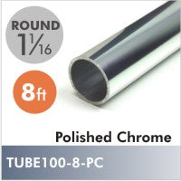 8ft Polished Chrome 1-1-16" Diameter Rod