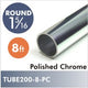 8ft Polished Chrome Steel 1-5-16" Diameter Rod