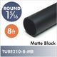 Aluminum 8ft 1-5-16" Diameter Rod, Matte Black finish