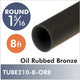 Aluminum 8ft 1-5-16" Diameter Rod, Oil Rubbed Bronze finish