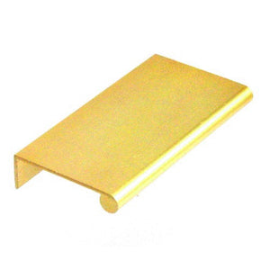 Aluminum Edge Pull, 4" Satin Brass Anodized