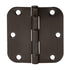 Door Hinges, Rounded 3.5" x 3.5" - one pair, Oil Rubbed Bronze