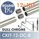 CONNECT Threaded 1 5/16 Round Rod Kit, 12ft, Dull Chrome, Style B