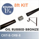 CONNECT Threaded 1 5/16 Round Rod Kit, 8ft, Oil Rubbed Bronze, Style B