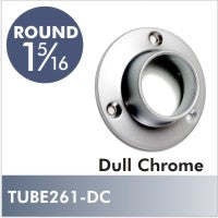 Closed Flange for 1-5-16" Diameter Rod, Dull Chrome