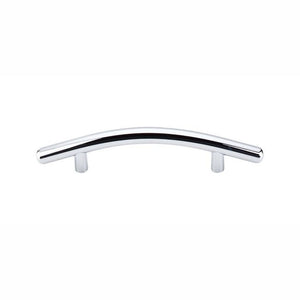 Curved 3-3-4" Bar Pull, Polished Chrome
