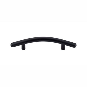Curved 3-3-4" Bar Pull, Flat Black
