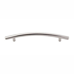 Curved 6-5-16" Bar Pull, Brushed Satin Nickel