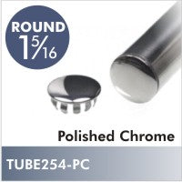 End Cap for 1-5-16" Diameter Rod, Polished Chrome