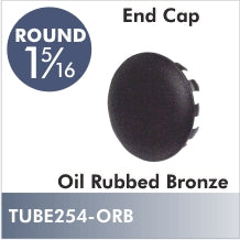 End Cap for 1-5-16" Diameter Rod, Oil Rubbed Bronze