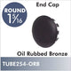 End Cap for 1-5-16" Diameter Rod, Oil Rubbed Bronze