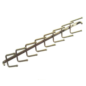 Extra Long Stationary Tie Rack, Satin nickel