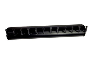 Matt Black Accessory Rack, 12 hooks.